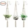 Ensemble De 3 Paniers Suspendus En Macramé Corde De Coton Panier Suspendu Pot De Fleur Porte-plante Cintre Pour Plafonds Extérieurs Intérieurs -Outsunny Eda Magasin 100266417 1