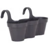 ARTEVASI Pot De Fleurs Pour Balcon Capri Individ - 30,5 X 54 X H 28 Cm - 11 L - Gris Anthracite -Outsunny Eda Magasin 100306335 1