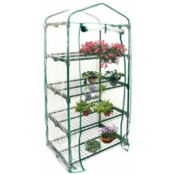 Housse De Serre à 4 étages En PVC - Housse De Rechange Pour Mini Serre De Jardin Pour Intérieur Ou Extérieur (support En Fer Non Inclus)