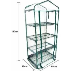 Housse De Serre à 4 étages En PVC - Housse De Rechange Pour Mini Serre De Jardin Pour Intérieur Ou Extérieur (support En Fer Non Inclus) -Outsunny Eda Magasin 100345491 4