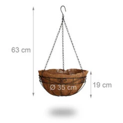 Relaxdays Lot De 3 Suspension Pour Plantes, Coco, 33 Litres, Avec Chaîne, Pot De 35 Cm De Diamètre, Marron 9 Relaxdays Lot De 3 Suspension Pour Plantes, Coco, 33 Litres, Avec Chaîne, Pot De 35 Cm De Diamètre, Marron -Outsunny Eda Magasin 12444568 3