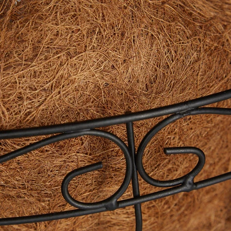 Relaxdays Lot De 3 Suspension Pour Plantes, Coco, 33 Litres, Avec Chaîne, Pot De 35 Cm De Diamètre, Marron 6 Relaxdays Lot De 3 Suspension Pour Plantes, Coco, 33 Litres, Avec Chaîne, Pot De 35 Cm De Diamètre, Marron – Image 4