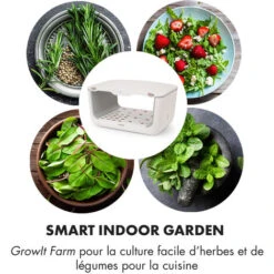 GrowIt Farm Smart Jardin Hydroponique 28 Plantes 8 Litres 48W 196x LED -Outsunny Eda Magasin 12992375 4