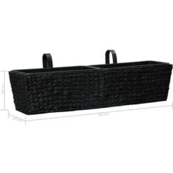 Jardinières 2 Pcs Jacinthe D'eau Noir VidaXL -Outsunny Eda Magasin 13197045 3