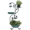 Fleur Plante Stands Soucoupe Bain D'oiseau Extérieur Lampe Solaire Stand Jardin Jardin Oiseau Bain Vert Harms 315128 -Outsunny Eda Magasin 13633838 1