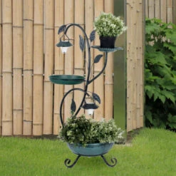 Fleur Plante Stands Soucoupe Bain D'oiseau Extérieur Lampe Solaire Stand Jardin Jardin Oiseau Bain Vert Harms 315128 10 Fleur Plante Stands Soucoupe Bain D'oiseau Extérieur Lampe Solaire Stand Jardin Jardin Oiseau Bain Vert Harms 315128 -Outsunny Eda Magasin 13633838 4