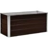 Lit Surélevé De Jardin Marron 100x40x45 Cm Acier Galvanisé VidaXL -Outsunny Eda Magasin 14190912 1