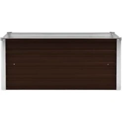 Lit Surélevé De Jardin Marron 100x40x45 Cm Acier Galvanisé VidaXL -Outsunny Eda Magasin 14190912 4