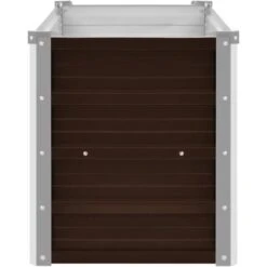 Lit Surélevé De Jardin Marron 100x40x45 Cm Acier Galvanisé VidaXL -Outsunny Eda Magasin 14190912 5