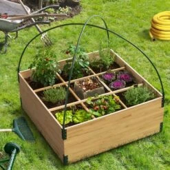 Carré Potager Avec Composteur Intégré Et Housse Serre Chassis -Outsunny Eda Magasin 17713019 5
