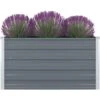 Jardinière 100 X 100 X 45 Cm Acier Galvanisé Gris VidaXL -Outsunny Eda Magasin 17913238 1