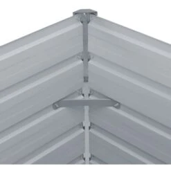 Jardinière 100 X 100 X 45 Cm Acier Galvanisé Gris VidaXL -Outsunny Eda Magasin 17913238 5