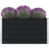 Jardinière 100 X 100 X 45 Cm Acier Galvanisé Anthracite VidaXL -Outsunny Eda Magasin 17913255 1