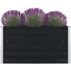 Jardinière 100 X 100 X 45 Cm Acier Galvanisé Anthracite VidaXL