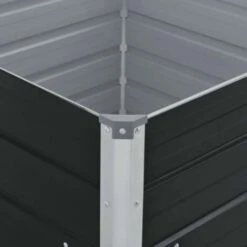 Jardinière 100 X 100 X 45 Cm Acier Galvanisé Anthracite VidaXL -Outsunny Eda Magasin 17913255 4