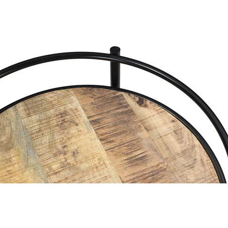 Support De Plantes Modulable En Bois Manguier Massif Et Métal Noir L50 Cm THREE 6 Support De Plantes Modulable En Bois Manguier Massif Et Métal Noir L50 Cm THREE – Image 4