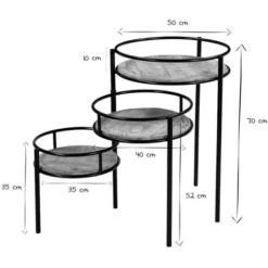 Support De Plantes Modulable En Bois Manguier Massif Et Métal Noir L50 Cm THREE 11 Support De Plantes Modulable En Bois Manguier Massif Et Métal Noir L50 Cm THREE -Outsunny Eda Magasin 18215437 5
