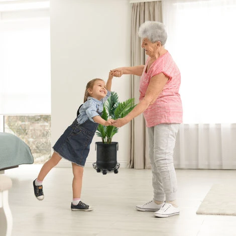 Relaxdays Support Roulant Plantes, 2, Rond, Intérieur Et Extérieur, Freins, Plateau Pour Pots De Fleurs, 28cm D. Métal 5 Relaxdays Support Roulant Plantes, 2, Rond, Intérieur Et Extérieur, Freins, Plateau Pour Pots De Fleurs, 28cm D. Métal – Image 3