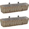 Jardinières De Balcon 2 Pcs Osier Avec Doublure De PE 80 Cm VidaXL -Outsunny Eda Magasin 19758408 1