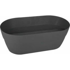 Jardiniere Plastique Cavaliere Cancun Gris Anthracite 19,5 54,9 X 29 X 20,6 - EDA