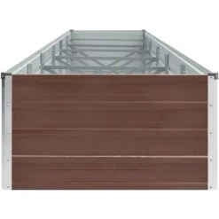 Lit Surélevé De Jardin Acier Galvanisé 480x80x45 Cm Marron VidaXL -Outsunny Eda Magasin 20359894 4