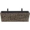 Jardinière Pot De Fleurs Rectangulaire De Type Panier En Fibres Naturelles Idéal Pour Balcon Terrasse Ou Jardin Boho (Bohème) Et Campagne Beliani