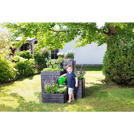 Jardinière Surélevée Ergo Quadro - Hauteur : 25 Cm, 60 X 80 Cm - Anthracite Garantia 6 Jardinière Surélevée Ergo Quadro - Hauteur : 25 Cm, 60 X 80 Cm - Anthracite Garantia – Image 4