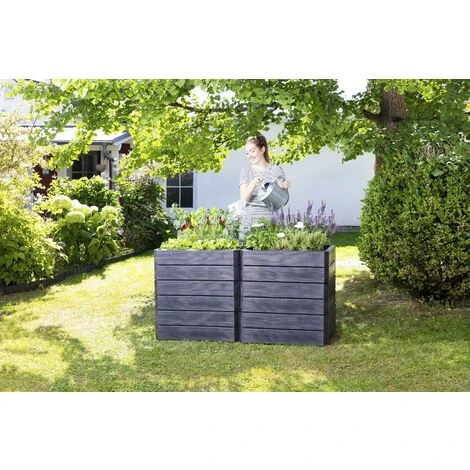 Jardinière Surélevée Ergo Quadro - Hauteur : 25 Cm, 60 X 80 Cm - Anthracite Garantia 7 Jardinière Surélevée Ergo Quadro - Hauteur : 25 Cm, 60 X 80 Cm - Anthracite Garantia – Image 5