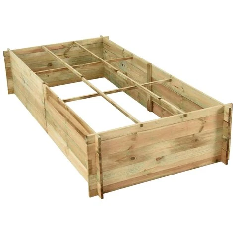 Jardinière Pour Légumes Bois De Pin Imprégné 197x100x40 Cm 6 Jardinière Pour Légumes Bois De Pin Imprégné 197x100x40 Cm – Image 4