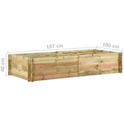 Jardinière Pour Légumes Bois De Pin Imprégné 197x100x40 Cm 11 Jardinière Pour Légumes Bois De Pin Imprégné 197x100x40 Cm -Outsunny Eda Magasin 26309549 5