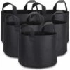 5 X Sacs De Plantes,Sacs De Culture De 5 Gallons De Pots En Tissu Non Tissé Haut De Gamme Et Respirants Avec Poignées Pour Dragage Et Plantation De Jardin,Sac De Jardin écologique -Outsunny Eda Magasin 26551445 1
