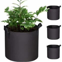 Kueatily Sac De Culture De Plantes, 7 Gallons Sacs De Plantation En Tissu Non Tissé Avec Poignées, Pots Respirant Et Durable Pour Pommes De Terre, Fraises, Fleurs Et Légumes De Jardin, Pack De 3