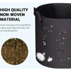 Kueatily Sac De Culture De Plantes, 7 Gallons Sacs De Plantation En Tissu Non Tissé Avec Poignées, Pots Respirant Et Durable Pour Pommes De Terre, Fraises, Fleurs Et Légumes De Jardin, Pack De 3 -Outsunny Eda Magasin 27804563 3