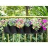 Kueatily Sac De Plantation Vertical, Jardin Sac à Plantes Mural Jardinière Suspendue Balcon Pot à Suspendre Intérieur Extérieur Fleur 6 Poches (Noir) -Outsunny Eda Magasin 27804568 1