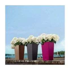 Pot Cubico Color 22 Lechuza Kit Complet 22 Cm - Chocolat -Outsunny Eda Magasin 28507963 5