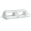 OUTSUNNY Mini Serre Pop-up De Jardin - Serre à Tomates - 4 Fenêtres + 4 Portes Zippées Enroulable - Dim. 2,4L X 1,2l X 0,75H M - Sac Transport Inclus - PE Blanc Vert -Outsunny Eda Magasin 28623820 1