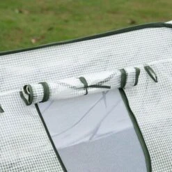 OUTSUNNY Mini Serre Pop-up De Jardin - Serre à Tomates - 4 Fenêtres + 4 Portes Zippées Enroulable - Dim. 2,4L X 1,2l X 0,75H M - Sac Transport Inclus - PE Blanc Vert -Outsunny Eda Magasin 28623820 4