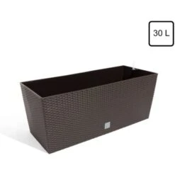 PROSPERPLAST Jardiniere Rato 30 L Avec Arrosage 60x24x24cm Chocolat -Outsunny Eda Magasin 29044037 4