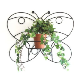 DanDiBo Support De Pot Mural KW048 Papillon 50 Cm Support De Fleurs Support Mural Support De Pot De Fleurs