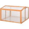 OUTSUNNY Mini Serre De Jardin Serre à Tomates Dim. 90L X 80l X 58H Cm Toits Ouvrables Panneaux De Polycarbonate Bois Sapin Pré-huilé -Outsunny Eda Magasin 30030770 1