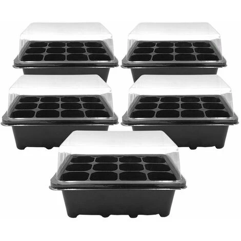 5 Pots De Pépinière à 12 Trous 18.5x14.5x11cm 3 5 Pots De Pépinière à 12 Trous 18.5x14.5x11cm