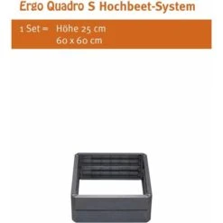 Jardinière Surrélevée Anthracite, 60 X 60 Cm, Hauteur 25 Cm Garantia -Outsunny Eda Magasin 30484058 2