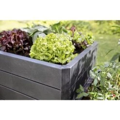 Jardinière Surrélevée Anthracite, 60 X 60 Cm, Hauteur 25 Cm Garantia -Outsunny Eda Magasin 30484058 3