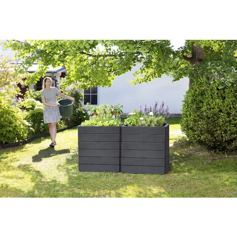 Jardinière Surélevée Anthracite, 60 X 80 Cm, Hauteur 25 Cm Garantia 4 Jardinière Surélevée Anthracite, 60 X 80 Cm, Hauteur 25 Cm Garantia – Image 2