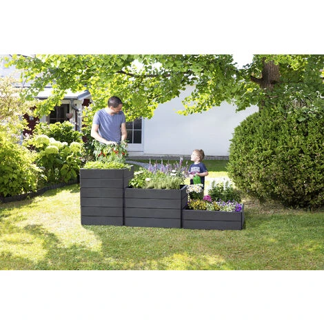 Jardinière Surélevée Anthracite, 60 X 80 Cm, Hauteur 25 Cm Garantia 5 Jardinière Surélevée Anthracite, 60 X 80 Cm, Hauteur 25 Cm Garantia – Image 3