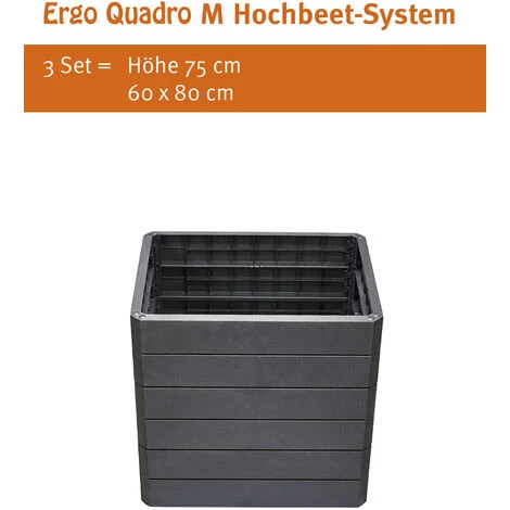 Jardinière Surélevée Anthracite, 60 X 80 Cm, Hauteur 25 Cm Garantia 7 Jardinière Surélevée Anthracite, 60 X 80 Cm, Hauteur 25 Cm Garantia – Image 5