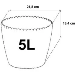 Prosperplast Splofy Pot Rond 5L Ø 21,8 X 18,4 Cm Blanc -Outsunny Eda Magasin 30806931 2
