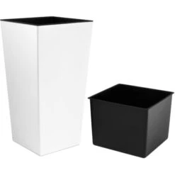 Prosperplast Urbi Grand Pot De 49 Litres, Plastique, 32,5 X 32,5 X 61 Cm Blanc -Outsunny Eda Magasin 30806960 5