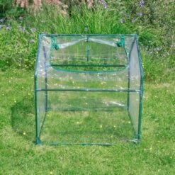 Serre De Jardin En Plastique - Mini Serre Jardin Avec Fermeture à Zip - Abri Pour Plante Et Culture ( Dimensions : 92 X 92 X 92 Cm )
