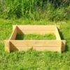 Carré Potager En Bois Naturel 90x90x20 Cm - Bac Potager En Carré Pour Jardin, Balcon, Terrasse - Jardiniere Bois Extérieur En Bois De Pin Traité -Outsunny Eda Magasin 31827913 1